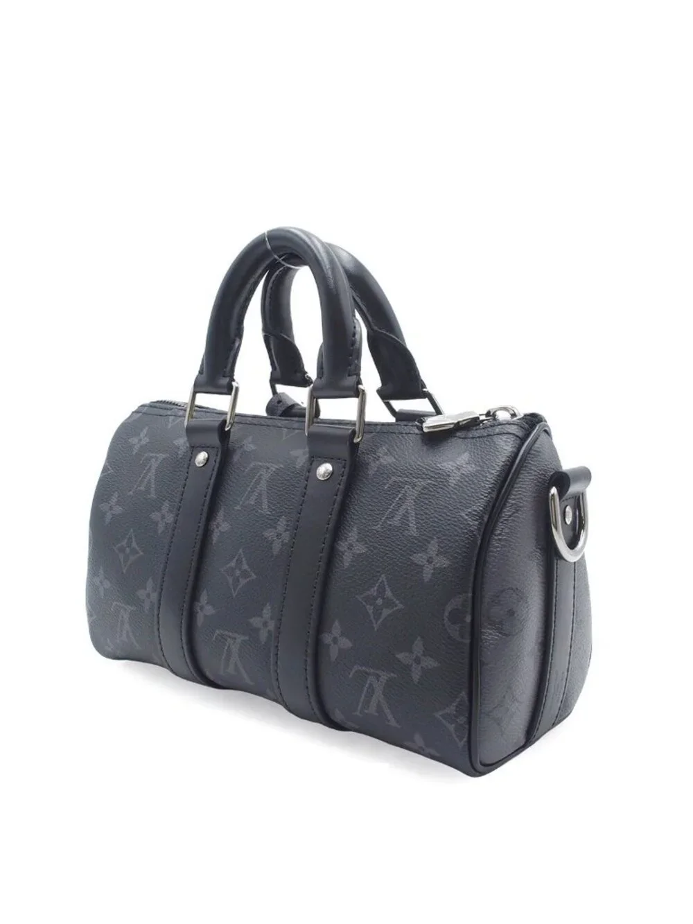 Louis Vuitton Keepall Bandouliere 25 Black Monogram Eclipse 2-Way Shoulder Bag